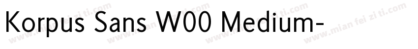 Korpus Sans W00 Medium字体转换